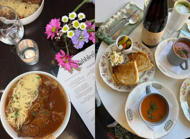The Catskills food split image