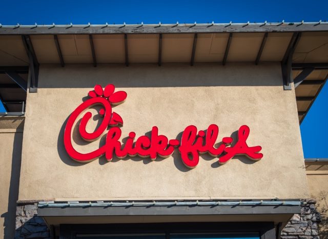 Rancho Cucamonga, CA - December 25, 2023: Chick-fil-A is an American fast food restaurant chain that specializes in chicken sandwiches.