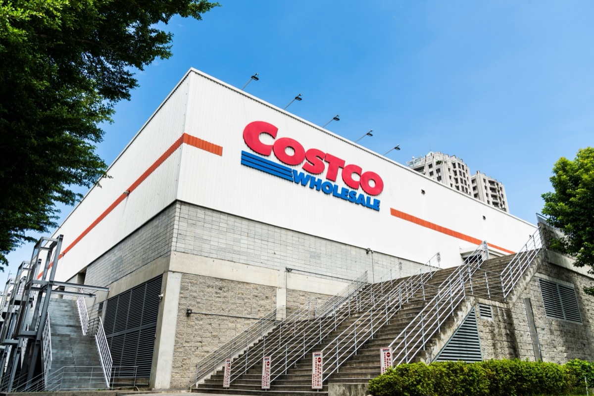 Taichung, Taiwan- August 28, 2024: View of Costco wholesale storefront in Taichung, Taiwan. Costco Wholesale Company is the largest membership warehousing club in the United States.