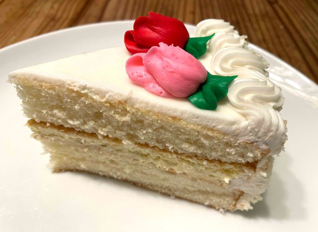 Costco White Cake filled with Vanilla Cheesecake Mousse
