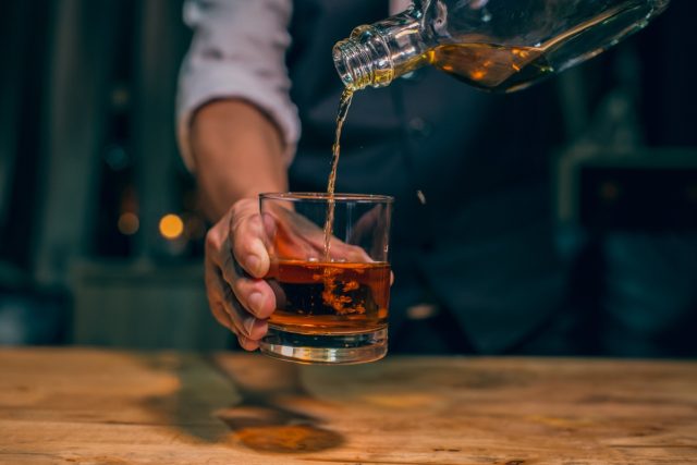 Scotch whisky bottles