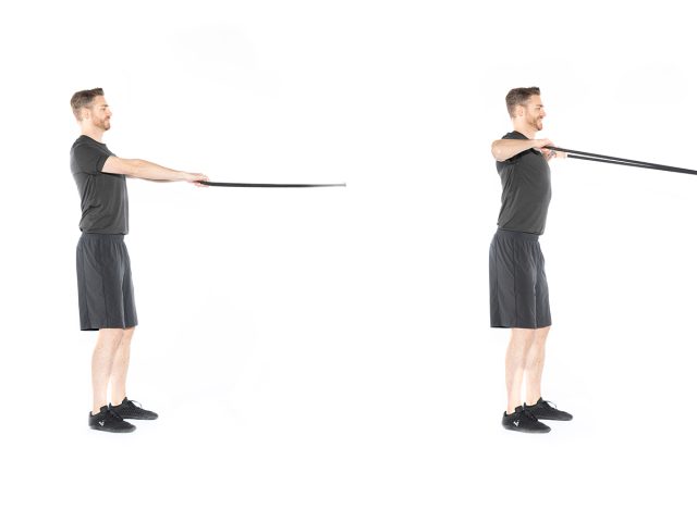 Band Resisted Face Pull Gym Exercise