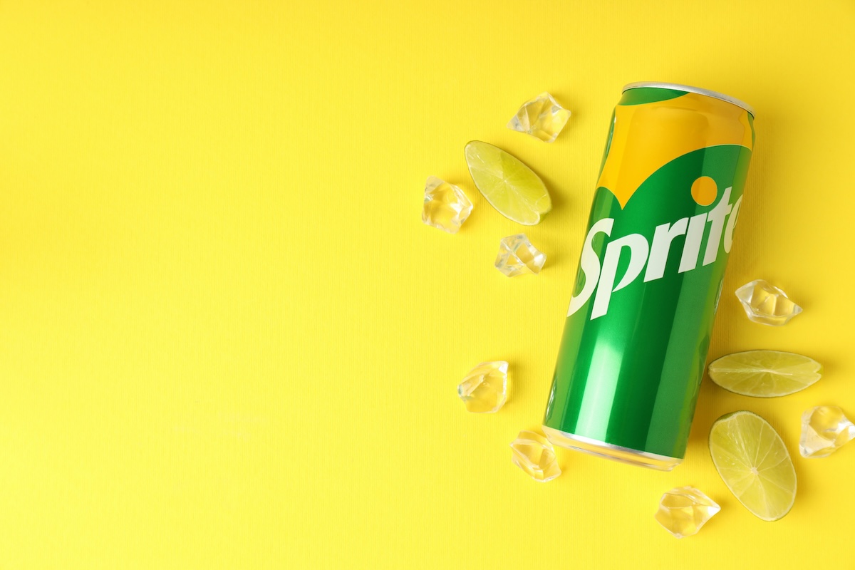 Odessa,,Ukraine, ,September,23,,2021:,Sprite,Can,On,Yellow