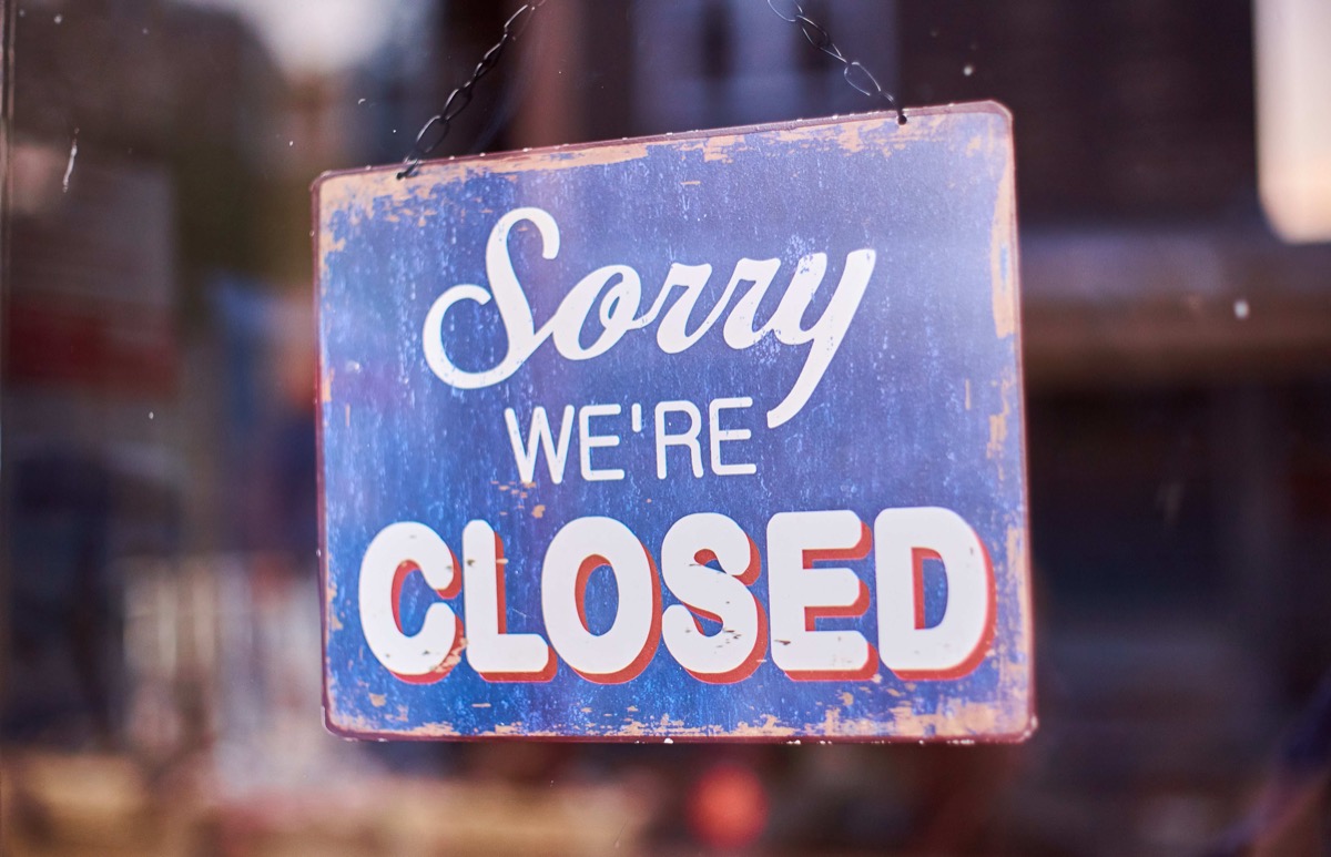 Sorry,We're,Closed,Sign