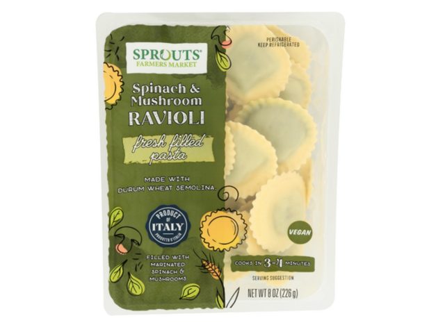 Sprouts Spinach & Mushroom Ravioli Fresh Filled Pasta