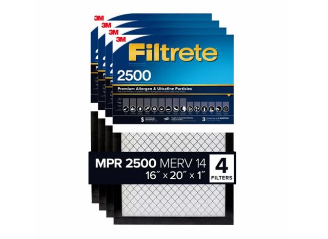 3M 2500 Series Filtrete 1" Filter, 4-pack