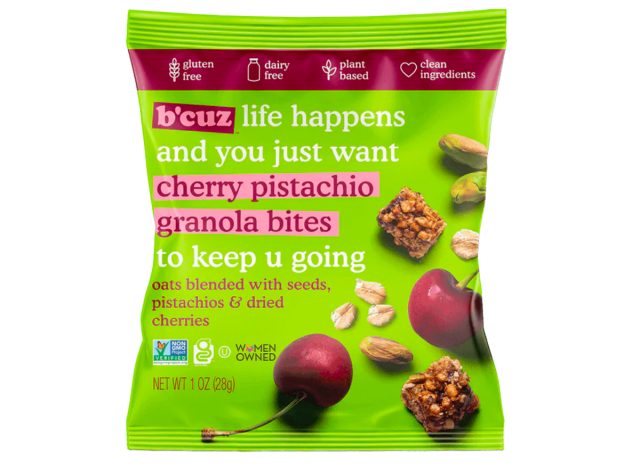 B'cuz cherry pistachio granola bites