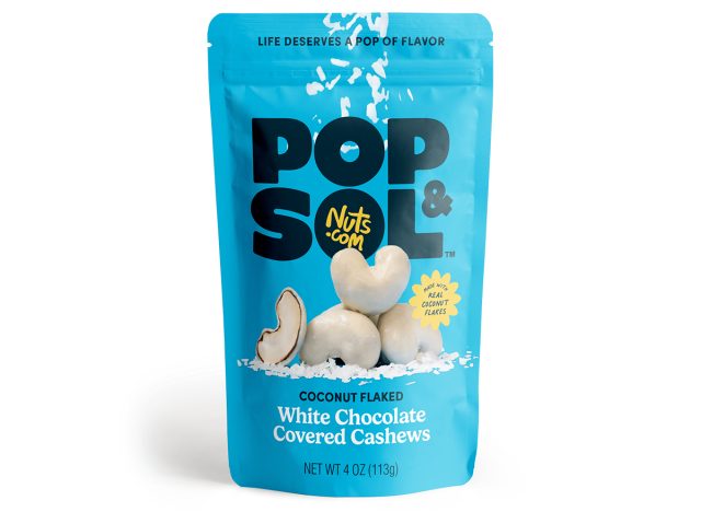 Pop & Sol Coconut Flaked White Chocolate Covered Cashews
