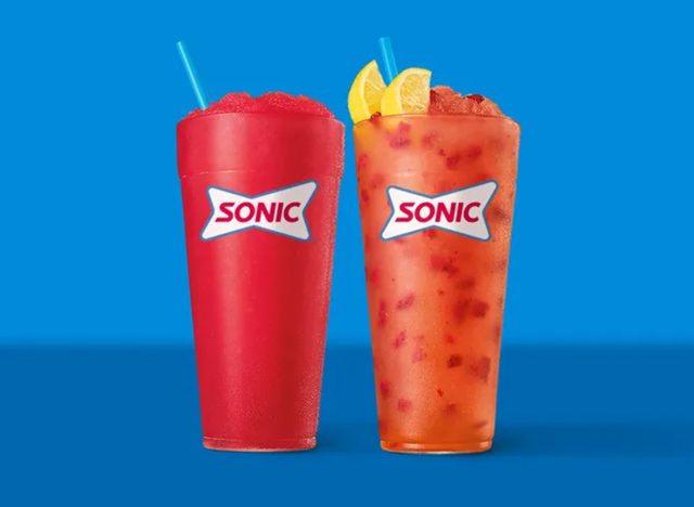 Sonic Watermelon and Lemonberry Slushes