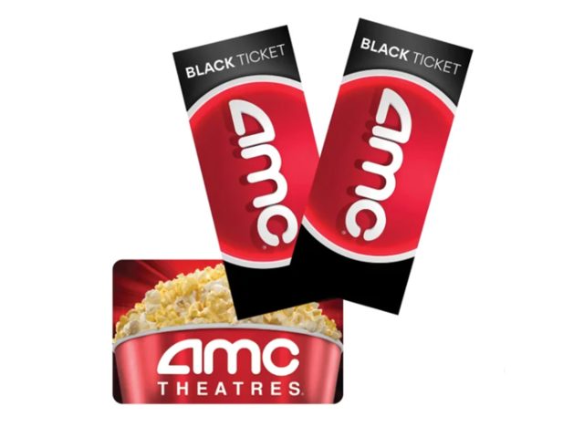 AMC Theatres - Two Standard/Digital Movie Black Tickets, Plus $20 eGift Card