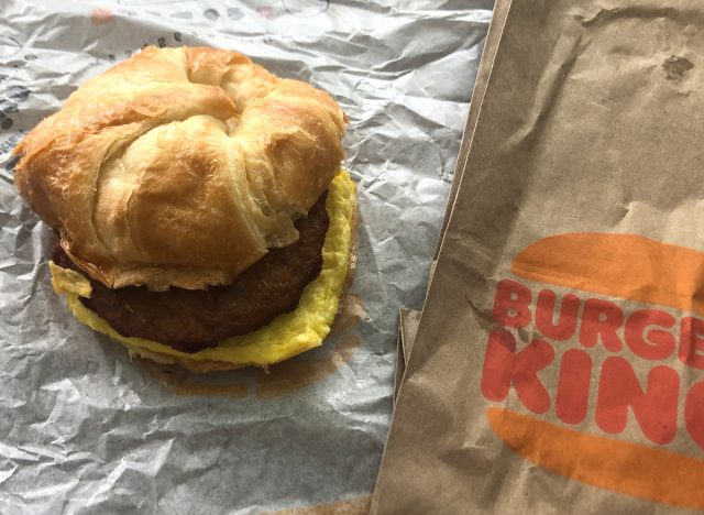 Burger King Sausage, Egg & Cheese Croissan'Wich