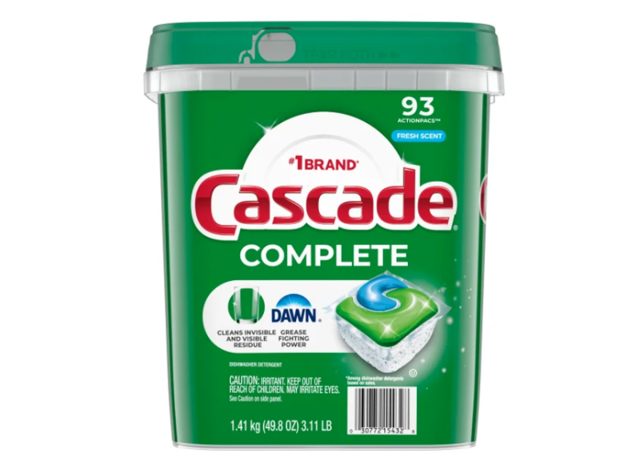 Cascade Complete Dishwasher Detergent ActionPacs, Fresh, 93-count