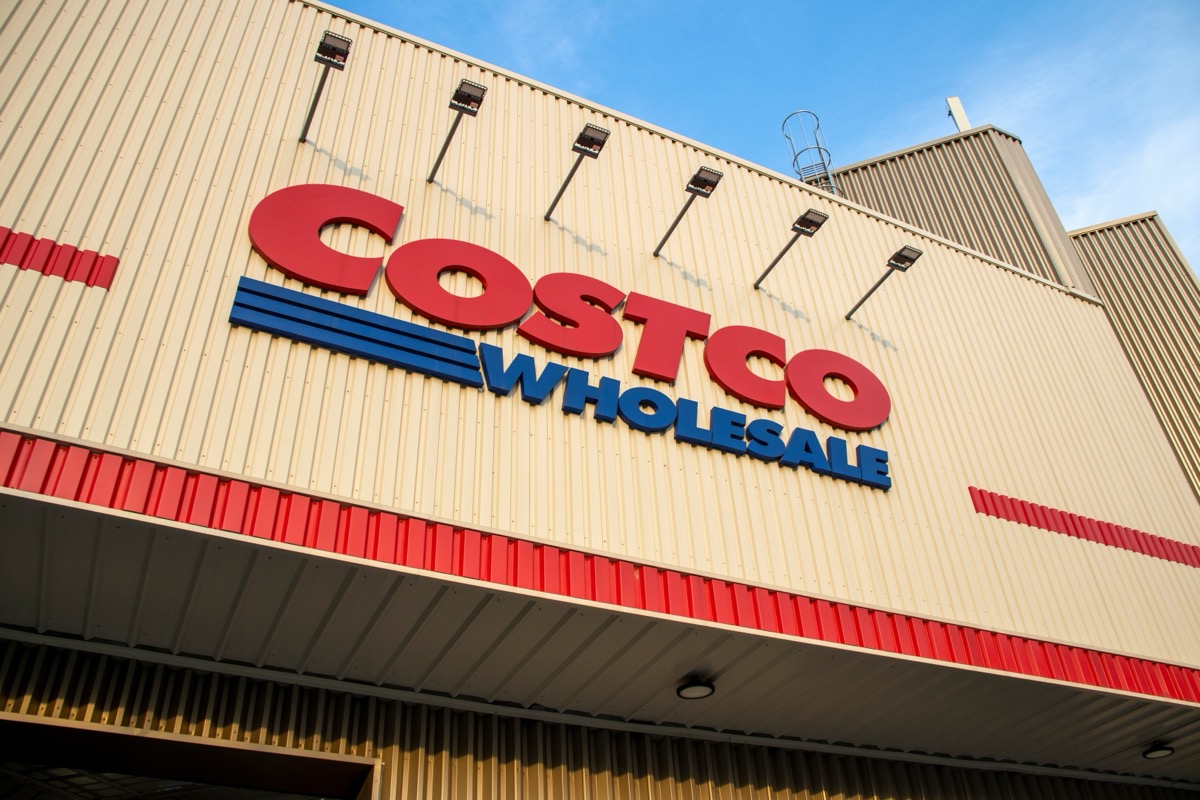 Shanghai, China- 3 Dec, 2023: Logo and shop of Costco in Shanghai, China. The retail giant opened its first store on the Chinese mainland in 2019 in Shanghai