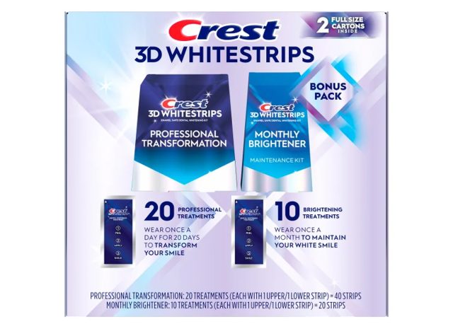 Crest 3D Whitestrips 20 Professional Treatments with 10 Bonus Brightening Treatments