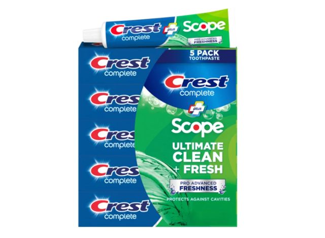 Crest Complete + Scope Advanced Active Foam Toothpaste, 8.2 oz, 5-pack