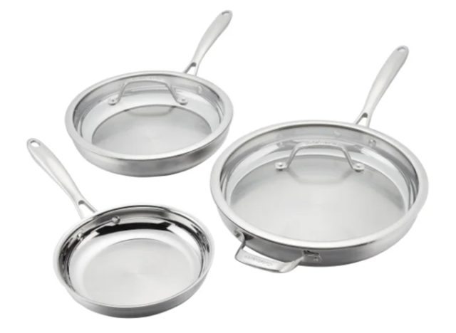 Cuisinart Tri-Ply Clad Stainless Steel 5-piece Skillet Set