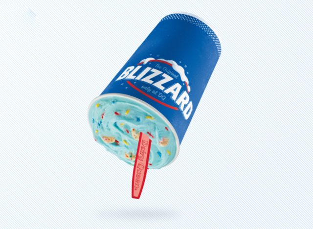 Dairy Queen Superman Cake Batter Cookie Dough Blizzard® Treat