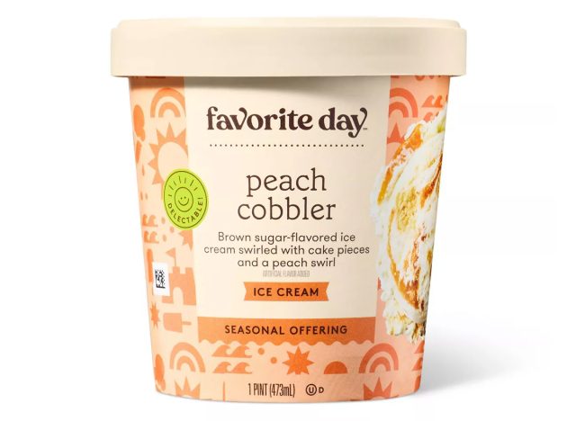 Favorite Day Peach Cobbler Frozen Ice Cream