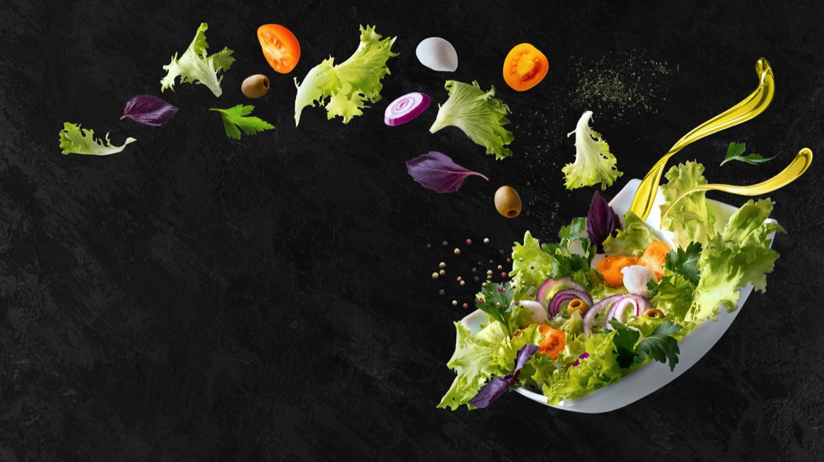 Flying salad