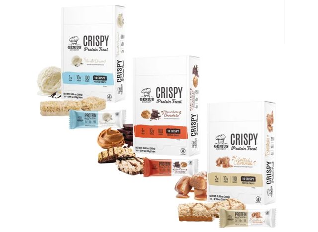 Genius Gourmet Variety Crispy Protein Bar Treat,