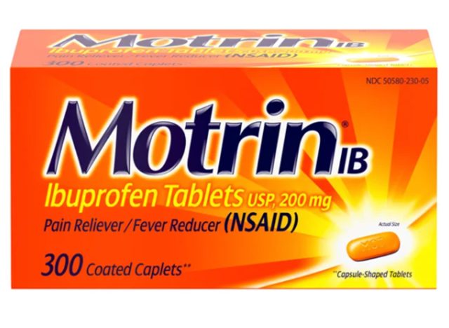 Motrin IB Ibuprofen Pain Reliever/Fever Reducer (NSAID) Caplets, 300 Count