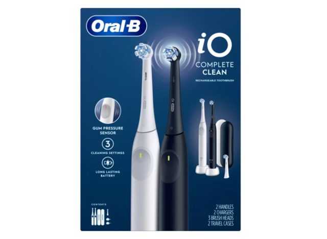Oral-B iO Complete Clean Rechargeable Electric Toothbrush, 2-pack