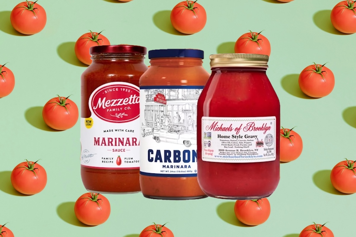 Jarred sauce, tomatos, groceries