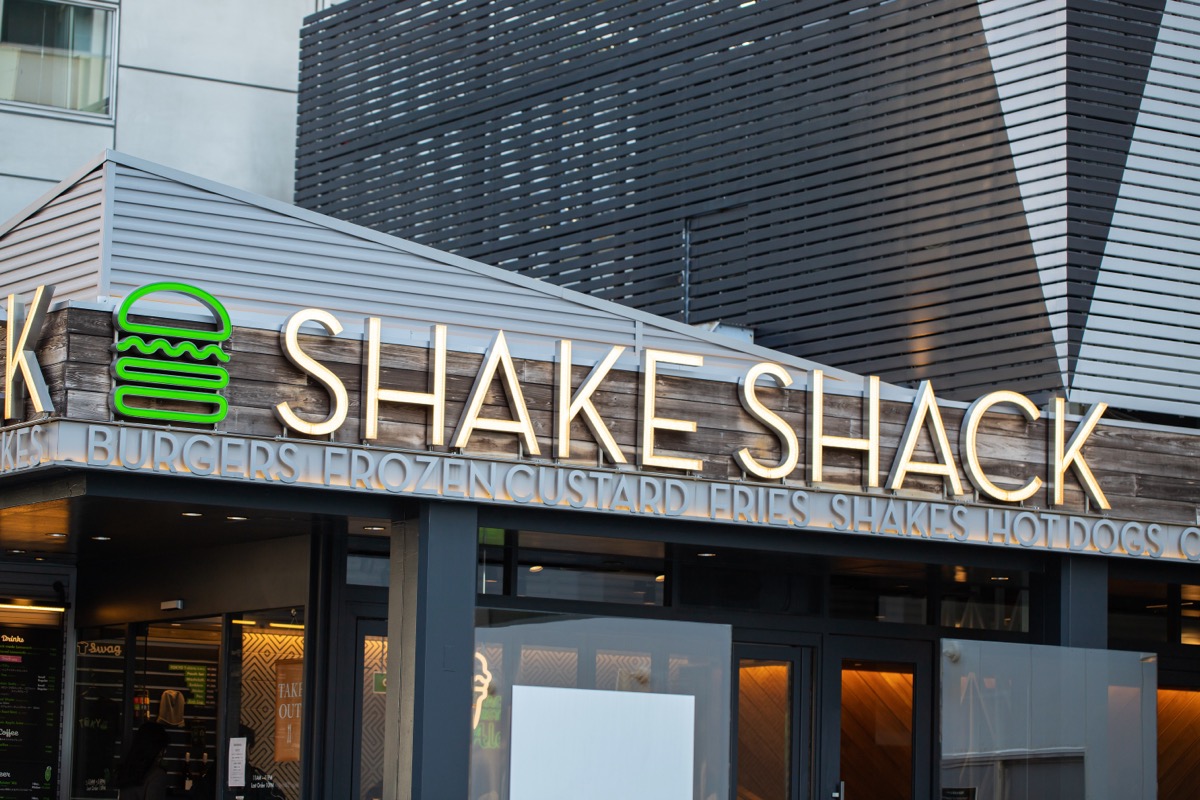 TOKYO, JAPAN - 23 February 2021:SHAKE SHACK sign