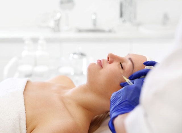 Vampire facelift. Plasma injection. A rejuvenating treatment.