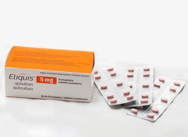 Eliquis tablets, blood thinner.