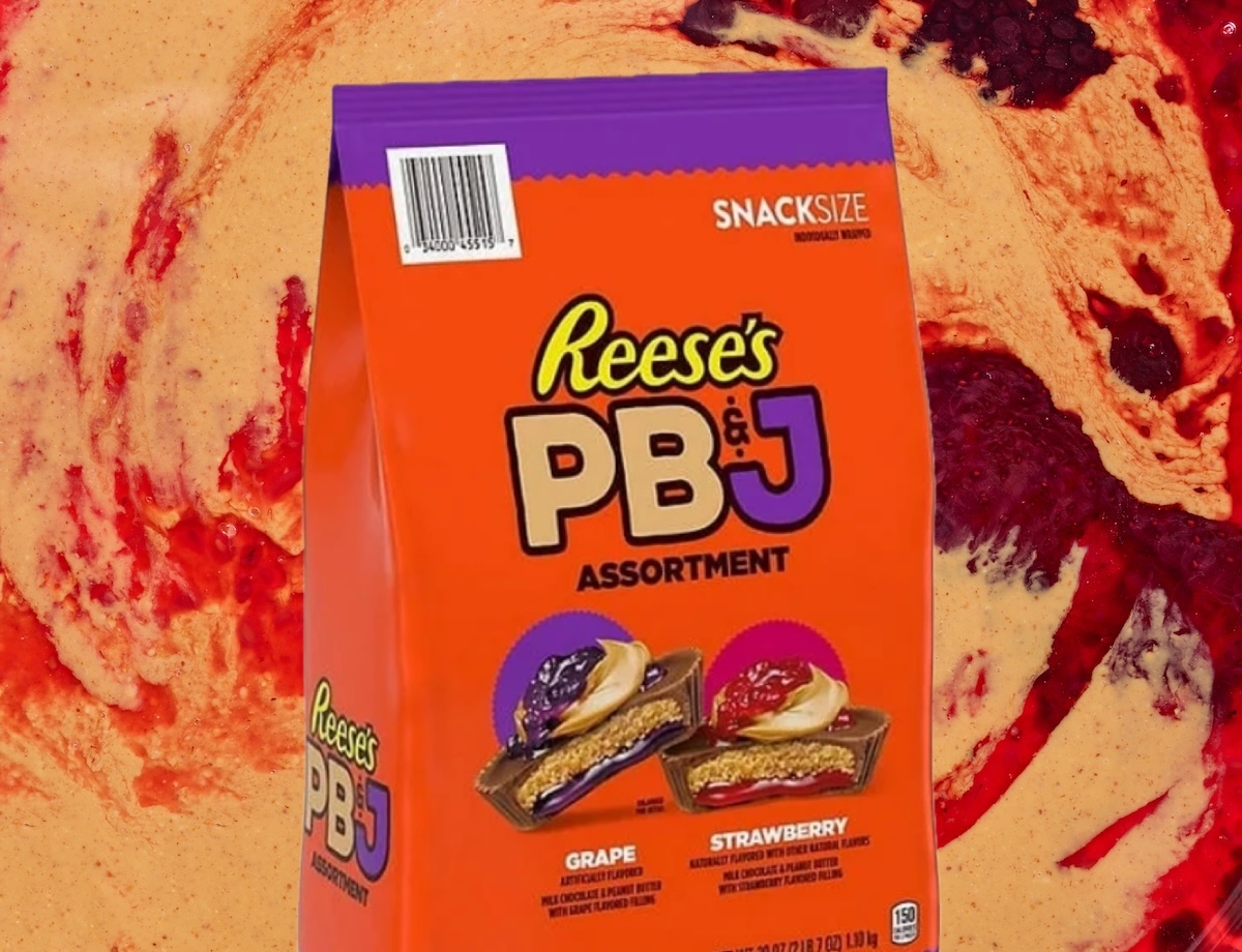 Peanut,Butter,And,Red,Jam,Background,,Top,View