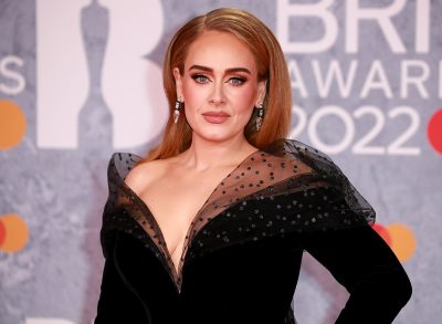 London, United Kingdom - February 08, 2022: Adele attends The BRIT Awards 2022 at The O2 Arena on February 08, 2022 in London, England.