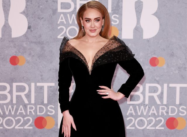 London, United Kingdom - February 08, 2022: Adele attends The BRIT Awards 2022 at The O2 Arena in London, England.