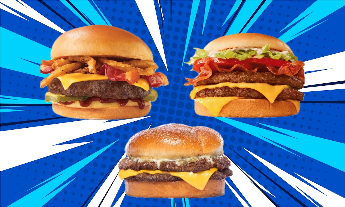Burgers, cheeseburgers, fast food, Comic,Burst,Background.,Vector,Illustration