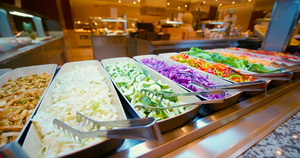 Salad,,Vegetables,Bar,On,Self service,Luxury,Hotel,In,Tunisia.,All you can eat