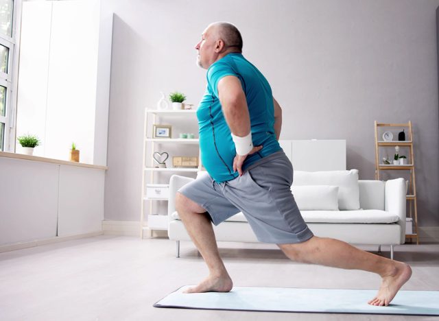 Funny Man Fitness Exercise Workout In Home Gym