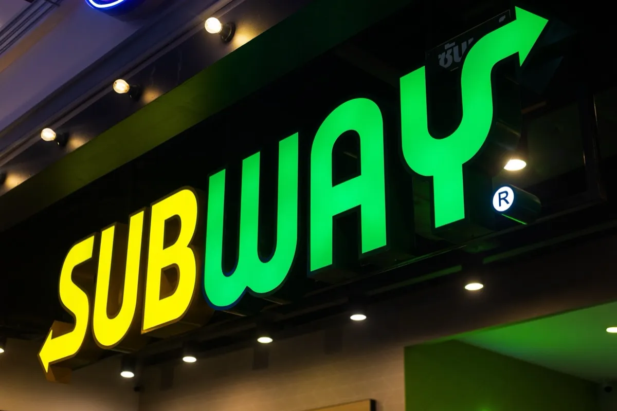 Pattaya,,Thailand, ,23,December,,2023:,Close up,Glowing,Subway,Restaurant