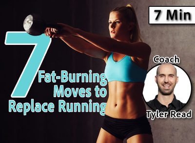 Young sports woman training kettlebell swing
