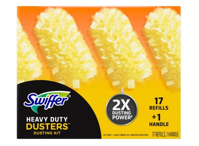Swiffer Duster Heavy Duty Dusting Kit, 1 Handle + 17 Refills