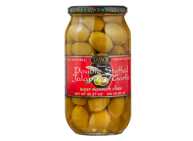 Tasso's Double Stuffed Green Olives, Jalapeno & Garlic