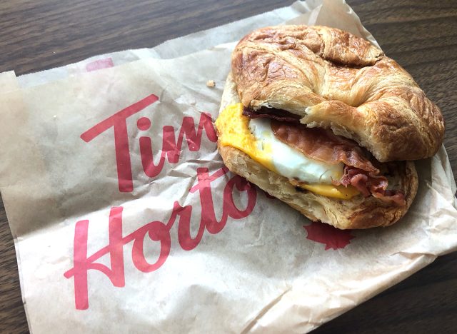 Tim Hortons Bacon, Egg & Cheese Croissant
