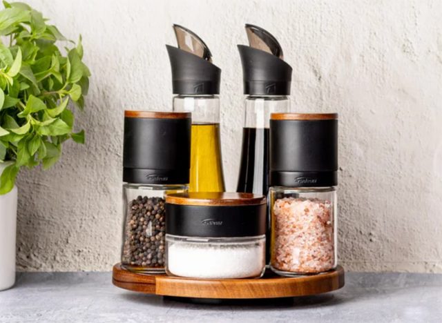 Trudeau Lazy Susan Seasoning Station, 6-piece Set