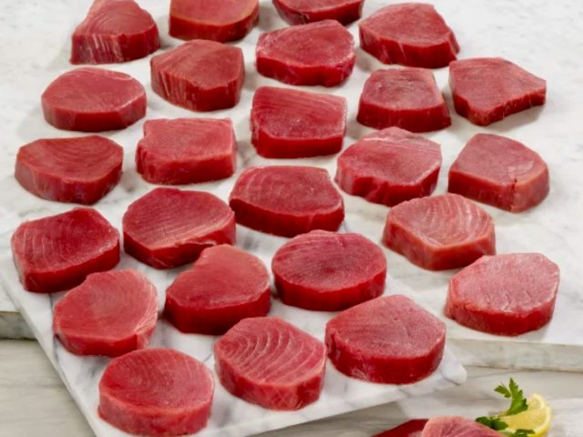 Ahi Tuna Individual Vacuum Packed Portion (26-27/6 Oz. Per Portion), 26-27 Total Packs, 10 Lbs. Total Case