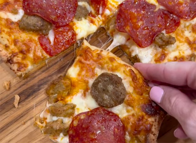 Costco Four Meat Pizza Take and Bake Roman Style Pinsa