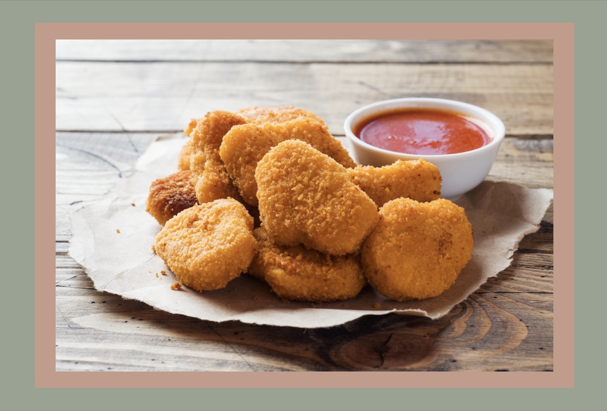 Chicken, nuggets, groceries