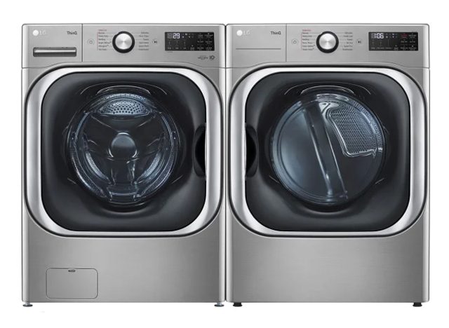 LG 5.2 cu. ft. Front Load Washer with TurboWash and 9.0 cu. ft. GAS Dryer with Built-In Intelligence