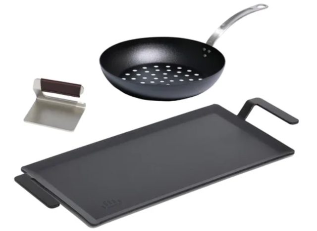 MADE IN 3-piece Carbon Steel Griddle and Fry Pan Set