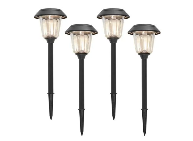 Member's Mark Matte Black LED Solar Path Lights, 4-pack