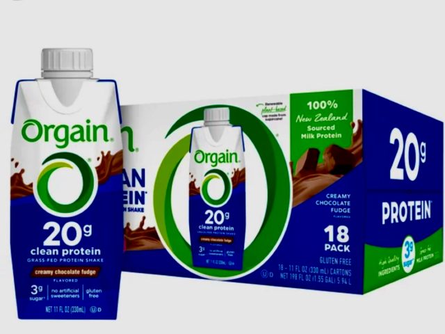 Orgain Clean Grass Fed Protein Shake, Creamy Chocolate Fudge