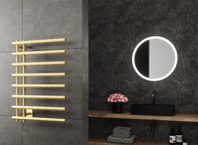 Paris Mirror Leto 8 Bar Heated Towel Warmer